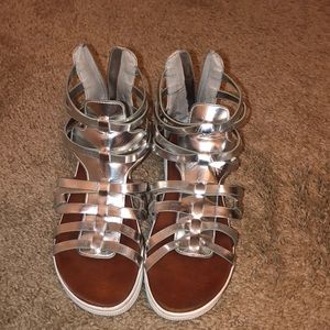 Silver Gladiator sandals